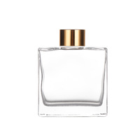 Flacon diffuseur de parfum en verre carré avec couvercle, 50ml, 100ml, 120ml, pour huiles essentielles, décoration intérieure, prix réduit