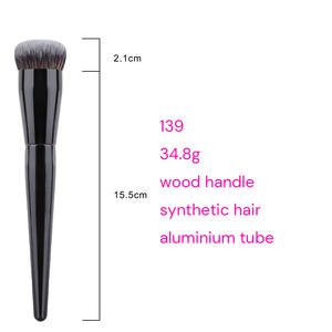 <span class=keywords><strong>Pinceau</strong></span> de <span class=keywords><strong>maquillage</strong></span> pour le contour des joues, poils synthétiques ronds et plats, manche en bois, pour débutants - Product Image 6