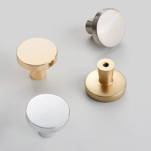 Modern Round Cabinet <b>Knobs</b> Zinc Alloy Plated Durable Furniture Hardware Drawer Door Handles - Product Image 2