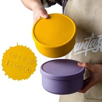 Am Azon Vente à Chaud Boîte à Lunch Extérieure Portable Anti-Fuite Boîte à Lunch Bento en Silicone de Qualité Alimentaire Conteneur de Stockage des Aliments avec Couvercles