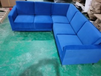 Canapé d'angle en forme de L pour salon moderne, mobilier en velours, tissu en cuir nuage, ensemble de canapé sectionnel