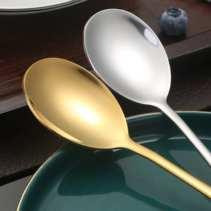 ช้อนสแตนเลส 304: ช้อนทรงรีด้ามยาวสำหรับคนกาแฟ ใช้ในครัวเรือน ไอศกรีม - Product Image 2