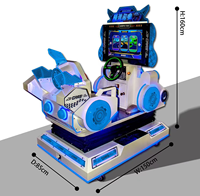 Máquina de Juego Arcade de Carreras Metálica que Funciona con Monedas para Niños - Simulador de Acción para 1 Jugador