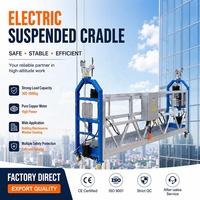Plateforme suspendue certifiée CE ZLP1000 en alliage d'aluminium, échafaudage suspendu 100m 1000kg, nacelles de façade pour peinture en hauteur