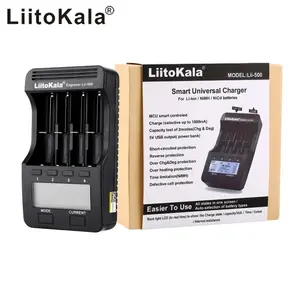 LiitoKala lii-500 LCD 3.7V 1.2V 18650 26650 16340 14500 10440 18500 20700B 21700 Battery Charger with screen