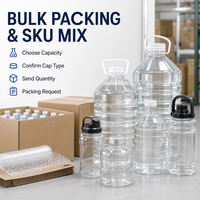 Bouteille d'eau minérale en PET grande capacité 235ml-3000ml, seau en plastique