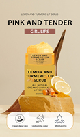 Gel exfoliant pour les lèvres éclaircissant et blanchissant au curcuma biologique, hydratant et nourrissant, marque privée, vente en gros