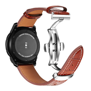 Correa De Reloj De cuero genuino De lujo, Correa De reloj inteligente De 20mm 22mm para <span class=keywords><strong>Samsung</strong></span> para Galaxy Watch3 <span class=keywords><strong>Band</strong></span>, relojes inteligentes - Product Image 6