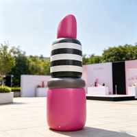 Modèle de rouge à lèvres gonflable géant personnalisé en gros pour la promotion cosmétique en fête, modèle gonflable pour l'affichage de la marque