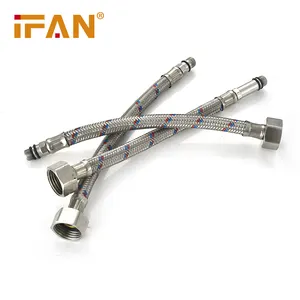 IFAN tutup besi selang logam fleksibel, selang saluran fleksibel SS selang logam fleksibel untuk kamar mandi