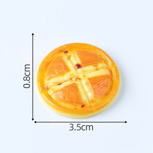 Modèle en résine de <span class=keywords><strong>pizza</strong></span> simulée au jambon et au durian, jouet alimentaire miniature, décor de maison de poupée, accessoires de bricolage, pendentifs - Product Image 2