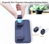 Penyangga Headphone Magnetik Silikon Merek Dibaigou Terlaris, Penjepit Kabel Meja Perekat, Pengatur Kabel OEM LOGO, Manajemen Kabel