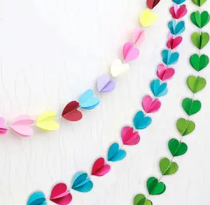 Creative Wedding Decoration 3D Heart Paper Hanging Wedding Party Garland