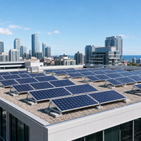 Support de panneau solaire plat en aluminium anodisé 6005-T5+ SUS304 pour toit en béton, installation rapide, garantie 15 ans, résistant au vent de 60 m/s, vente en gros