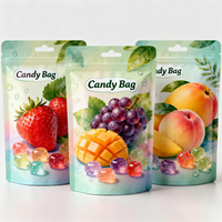 Fabrieksgemaakte op maat bedrukte gezonde snack-gummies zakjes voor kinderen, hersluitbaar met ritssluiting, staande pouch met ophanggat, voedselveilige verpakking