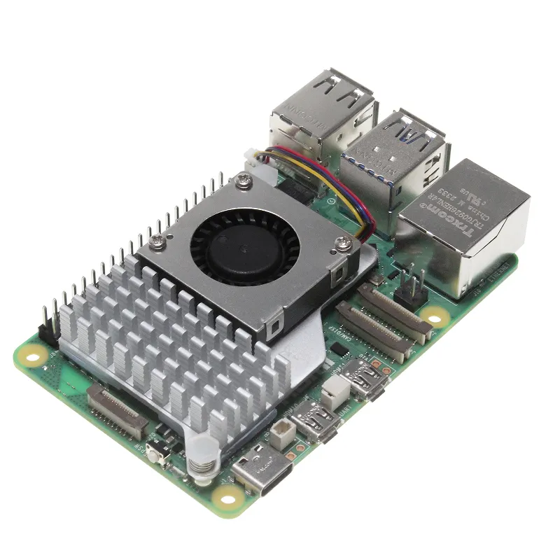 Raspberry Pi Active Cooler Dissipateur thermique en aluminium Ventilateur de refroidissement à température contrôlée pour Raspberry Pi 5