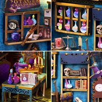 Hamaileon - Kit de Decoración Gótica para Librería, Tienda de Pociones Mágicas, con Luz LED Cálida, Estilo Academia Oscura, Regalo para Adultos, MOQ Bajo