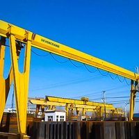 Pont roulant monopoutre en L de 20 tonnes avec palan électrique robuste pour chantier de préfabrication