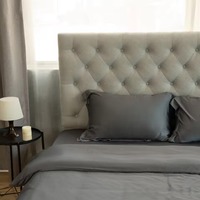 Parure de lit moderne en fibre de bambou 100% biologique, 300 fils, facile d'entretien, avec draps rafraîchissants en bambou pur