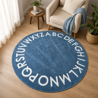 Custom Hand Tufted Round Rug Luxury Hotel Lobby Carpet Runner Rug Handmade Wool Area Rug for Hospitality