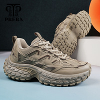 Chaussures de sport à lacets pour femmes et hommes, avec empeigne en cuir synthétique, semelle extérieure composite, absorption des chocs, blocs de couleur et talon compensé