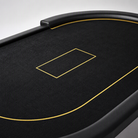 Table de jeu pliante ovale avec éclairage LED et pieds carrés robustes – Idéale pour le divertissement à domicile