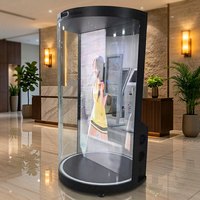 Utech UT-75CST2 Écran publicitaire numérique holographique transparent 3D de 75 pouces 4K avec luminosité de 1 000 000:1 (1000 cd/m²) et intelligence artificielle