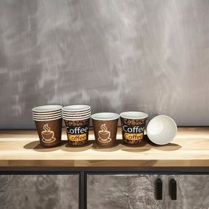 OEM ODM 4oz 8oz <b>12oz</b> 16oz 20oz PE PLA Coating Single Wall <b>Coffee</b> <b>Cup</b> Custom Logo Waterproof Printed Glass <b>Cup</b> - Product Image 3