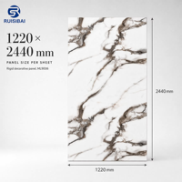 Panneau mural flexible en PVC effet marbre, haute brillance, protection UV, imperméable, pour la maison moderne