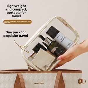 Nouvelle Trousse de Toilette et Maquillage Transparente en PVC, Étanche et Portable avec Fermeture Éclair pour la Natation et la Douche - Product Image 1