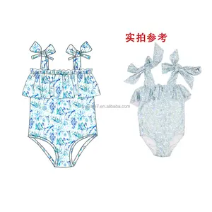 Maillots de bain pour enfants imprimés sur mesure ensembles de plage d'été pour bébés filles boutique maillots de bain sans manches pour filles
