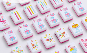 Pink Birthday Themed Acrylic American Mahjong Set for Party <b>Entertainment</b>, Factory Customizable - Product Image 2