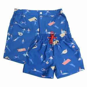 Holiday summer beach board swim son boys matching dad and baby shorts luxury matching sets family