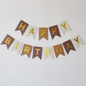 Bannière en papier doré de qualité supérieure pour la vente en gros, idéale pour les décorations de fêtes d'<span class=keywords><strong>anniversaire</strong></span> et les événements, bannière Joyeux <span class=keywords><strong>Anniversaire</strong></span> à motif queue de poisson estampée - Product Image 3