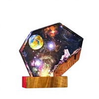 Lampe en époxy moderne minimaliste Astronaute Terrestre, Veilleuse Gravité Spatiale Europe-Amérique, Meilleure Vente, Idéal Fête des Pères