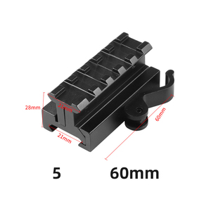 Custom Height Adjustable Quick Release <b>Bracket</b> Durable <b>Black</b> Anodized CNC Machined Aluminum Alloy Outdoor Hunting Gear - Product Image 5