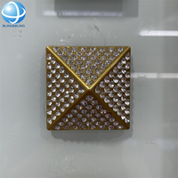 Date Strass 3D Pyramide En Métal Chaussure Boucle Triangle Carré Alliage Boucle Pour Sandale Vamp Accessoires Décoratifs