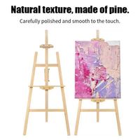 Premium Naturholz-Kunstständer aus Kiefer, Verstellbarer Malerständer für Künstlerstudios, Faltbares Dreibein für Große Leinwandkunst