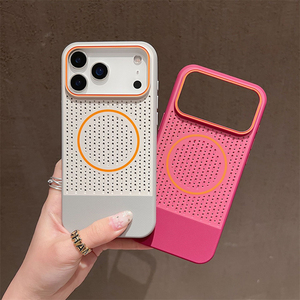 เคสโทรศัพท์มือถือแม่เหล็กสีตัดกันแบบเย็นสำหรับ iPhone 18 Pro Max 17 16 15  แบบด้านลายจุดคลื่น ป้องกันการกระแทก - Product Image 2
