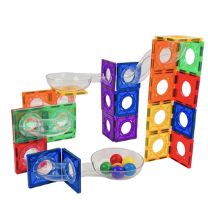 100pcs khối từ xây dựng thiết lập đá cẩm thạch chạy đua theo dõi viên bi gốc học tập xây dựng Mê Cung trò chơi Kit trẻ em tuổi - Product Image 1