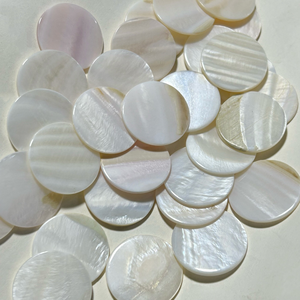 Rodajas <span class=keywords><strong>de</strong></span> Nácar Natural Blanco <span class=keywords><strong>de</strong></span> 20mm, Pulidas, para Joyería, Manualidades, Incrustaciones y Arte Mural - Product Image 3