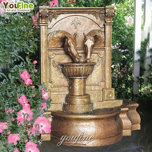 Fontana a Muro con Cavallo in Bronzo per Decorazione Giardino Esterno - Product Image 4
