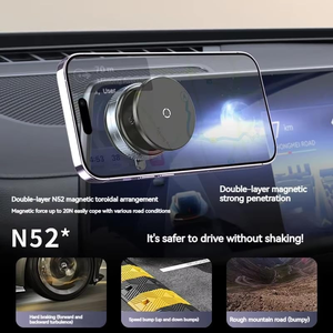 Support de téléphone magnétique pour voiture à rotation 360° avec ventouse puissante et aimants, compatible iPhone 16, 15, 17 Air (modèle 2026) - Product Image 3