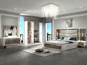 Ensemble de meubles de <span class=keywords><strong>chambre</strong></span> à coucher Lit king-size de luxe Moderne Queen pour filles Ensemble complet de meubles de <span class=keywords><strong>chambre</strong></span> à coucher en bois de luxe moderne pour hôtel - Product Image 1