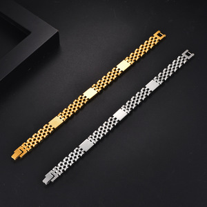 Classic Stainless Steel Chain Link Bracelet Gold Plated Silver Unisex Jewelry for <b>Men</b> Women - Product Image 6