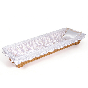 Set di Rivestimenti per Bara in Raso di Poliestere con Cuscino, Accessori Funerari per Decorazione Interna, Prodotti Funerari Europei - Product Image 1