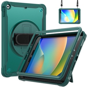 Étui pour iPad 9e/8e/7e génération avec support pour stylet, dragonne, béquille et bandoulière pour iPad 10.2 2021/2020/2019 - Product Image 6