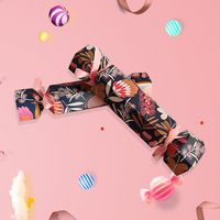 Boîte cadeau de biscuit de Noël personnalisée papier kraft vide avec doublure en éponge décor de noix de Noël laminé mat Bon Bon Bon pour craquelins de fête