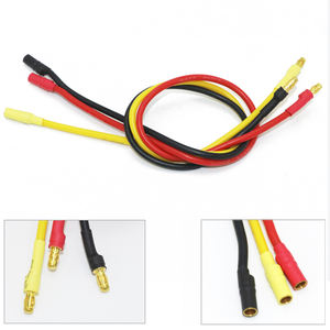 16AWG 300mm fils d'extension de fiche <span class=keywords><strong>banane</strong></span> 3.5mm connecteur de balle plaqué or en plastique pour avion RC Drone moteur sans balais ESC - Product Image 2