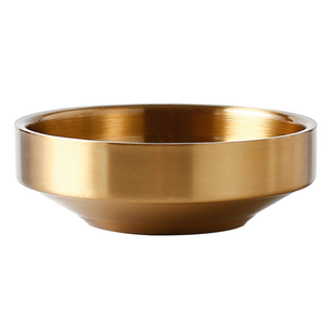 DFHS1 Plato para Salsas de Doble Pared de Acero Inoxidable 304, Vajilla Coreana, Tazón para Kimchi - Product Image 1